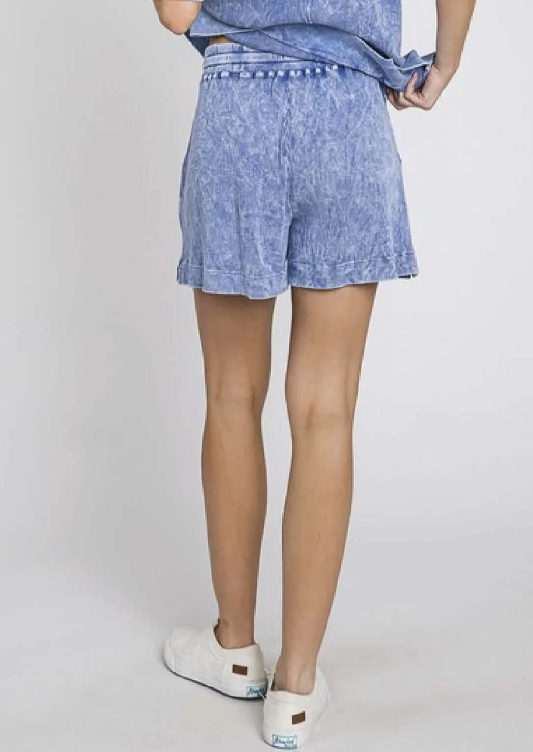 All Day Mineral Washed Ribbed Thermal Shorts Made in USA