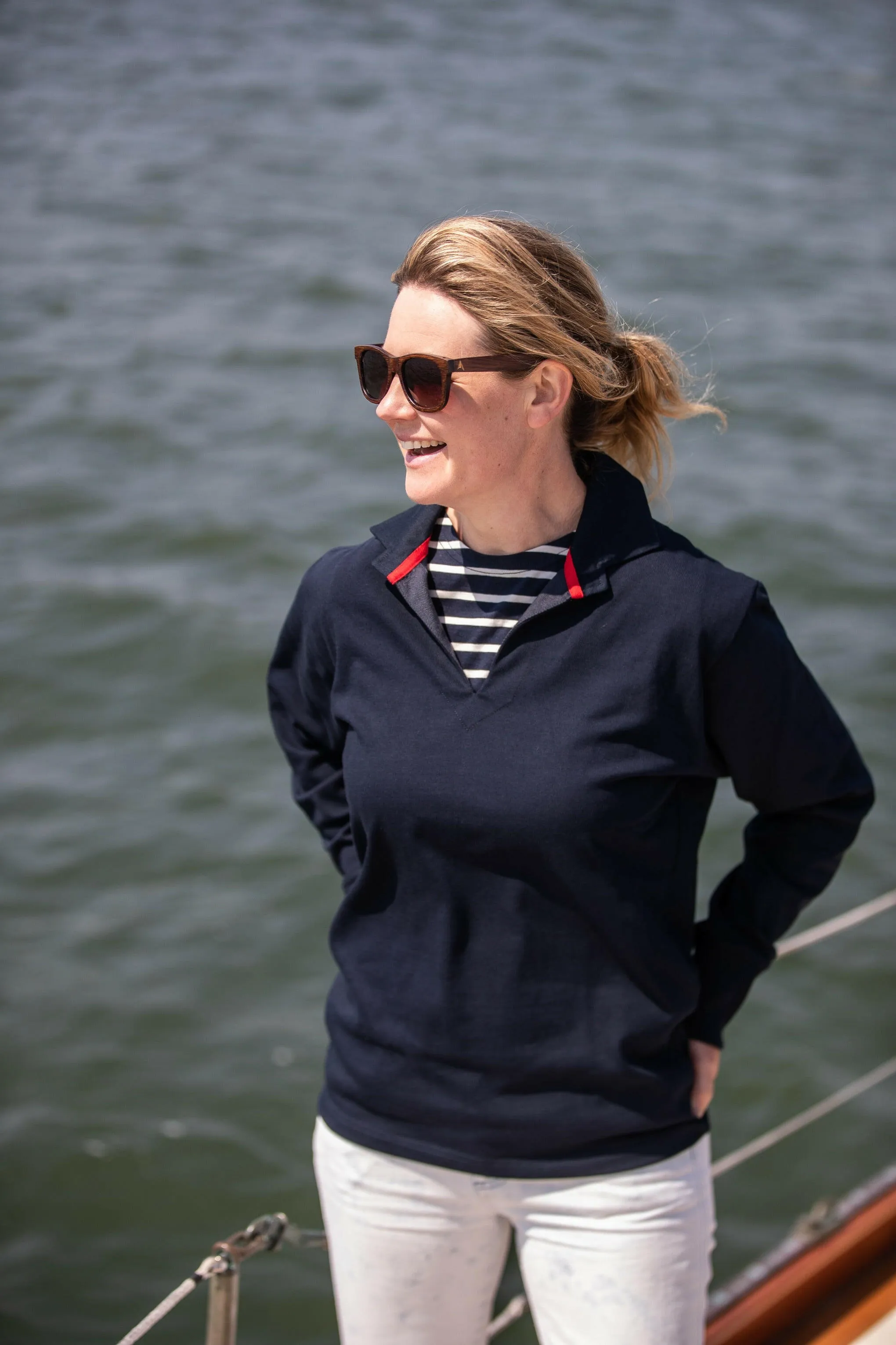 Arthur Beale Retro Navy Rugby Shirt