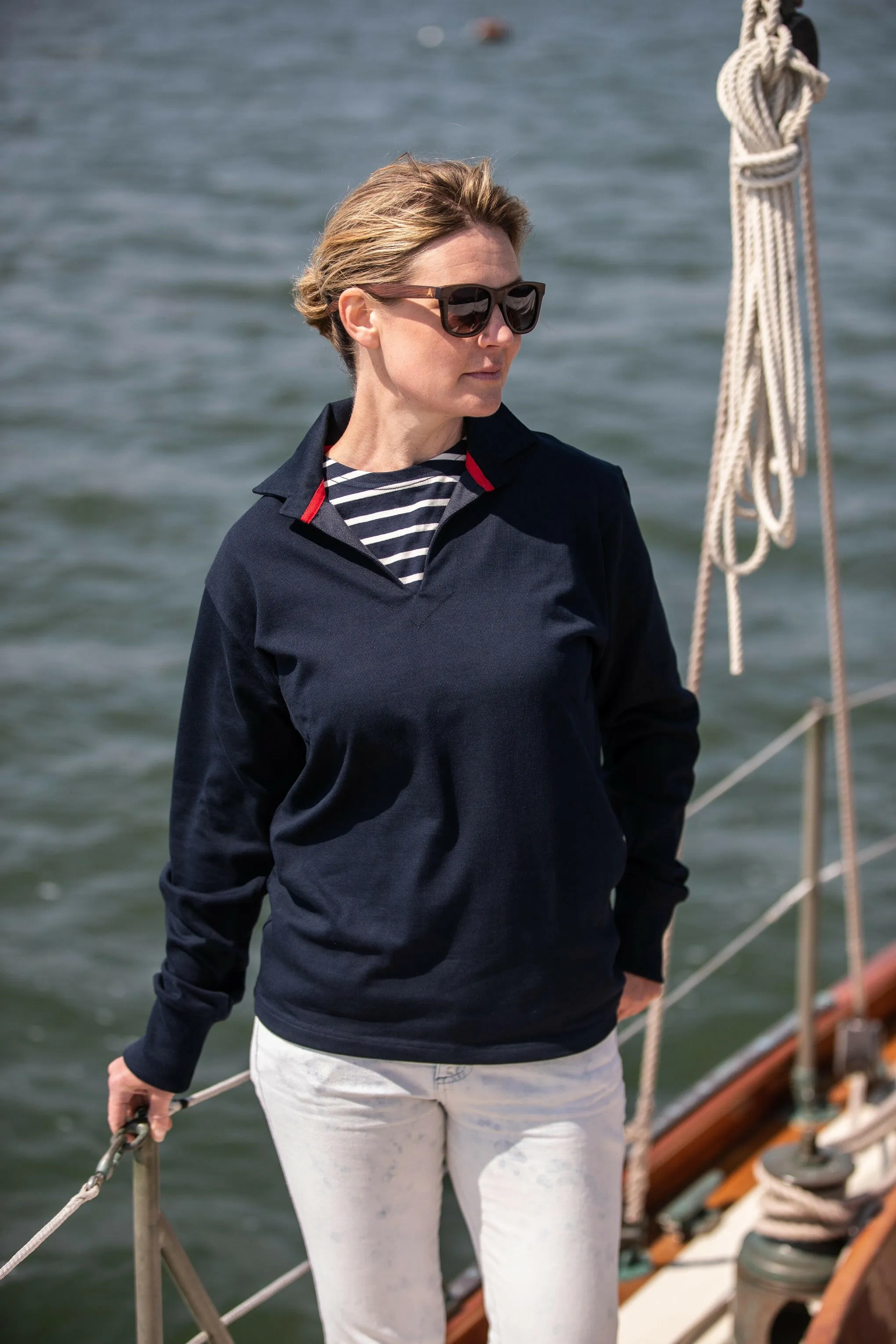 Arthur Beale Retro Navy Rugby Shirt