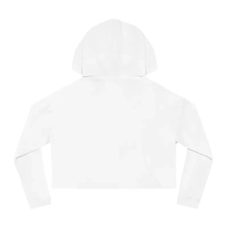 Cropped Hooded Sweatshirt with Bear Heart Design