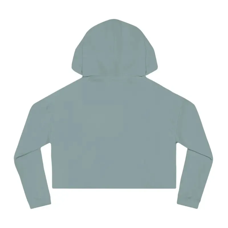 Cropped Hooded Sweatshirt with Bear Heart Design