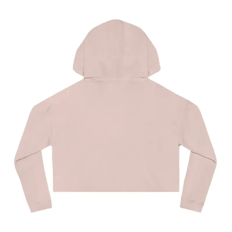 Cropped Hooded Sweatshirt with Bear Heart Design