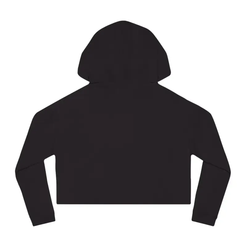 Cropped Hooded Sweatshirt with Bear Heart Design