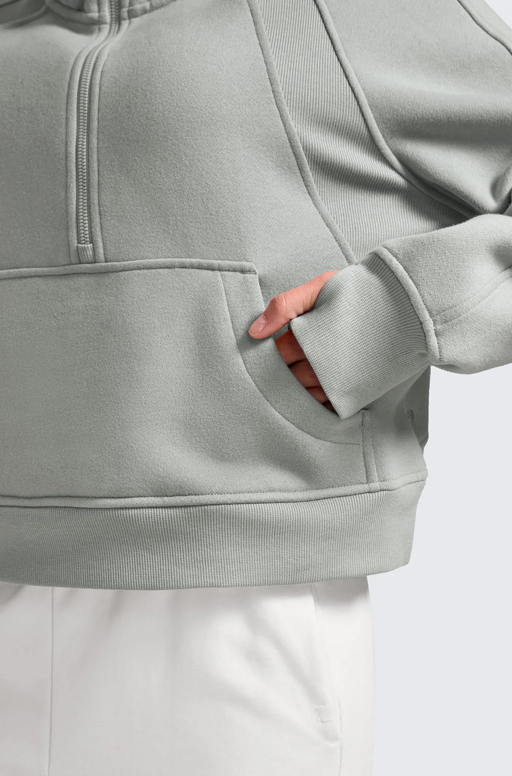 Fleece Lined Funnel Neck Sweatshirt