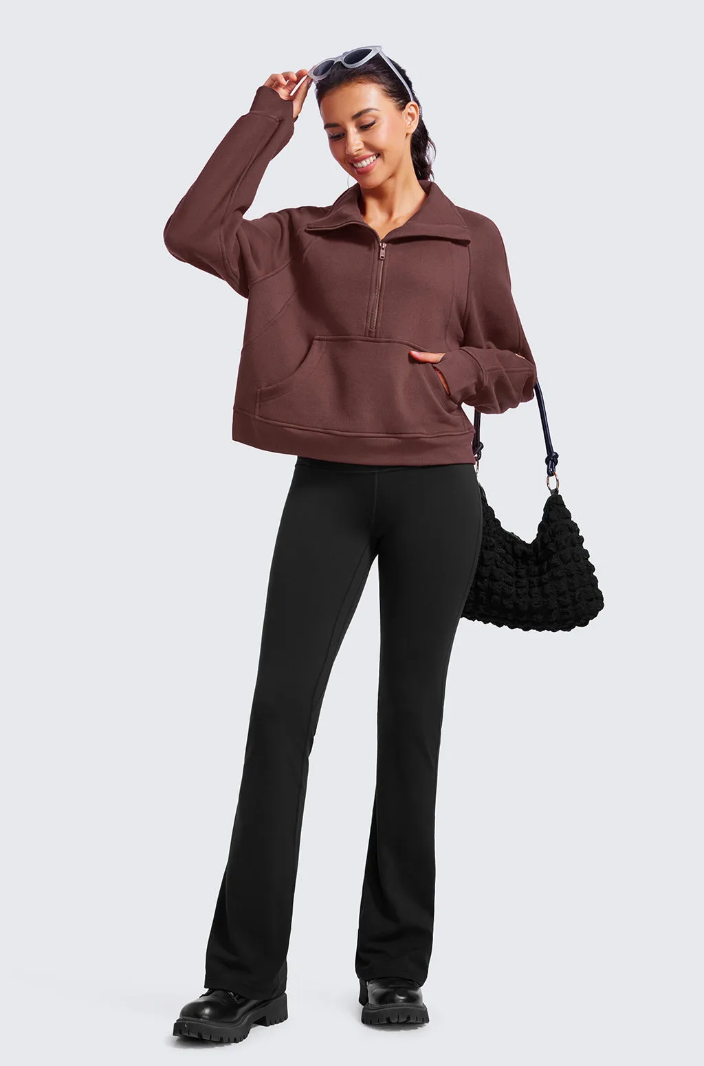 Fleece Lined Funnel Neck Sweatshirt