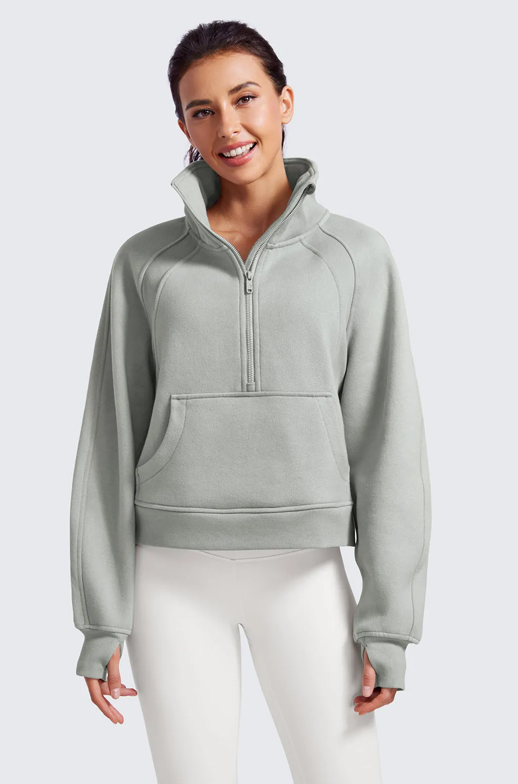 Fleece Lined Funnel Neck Sweatshirt