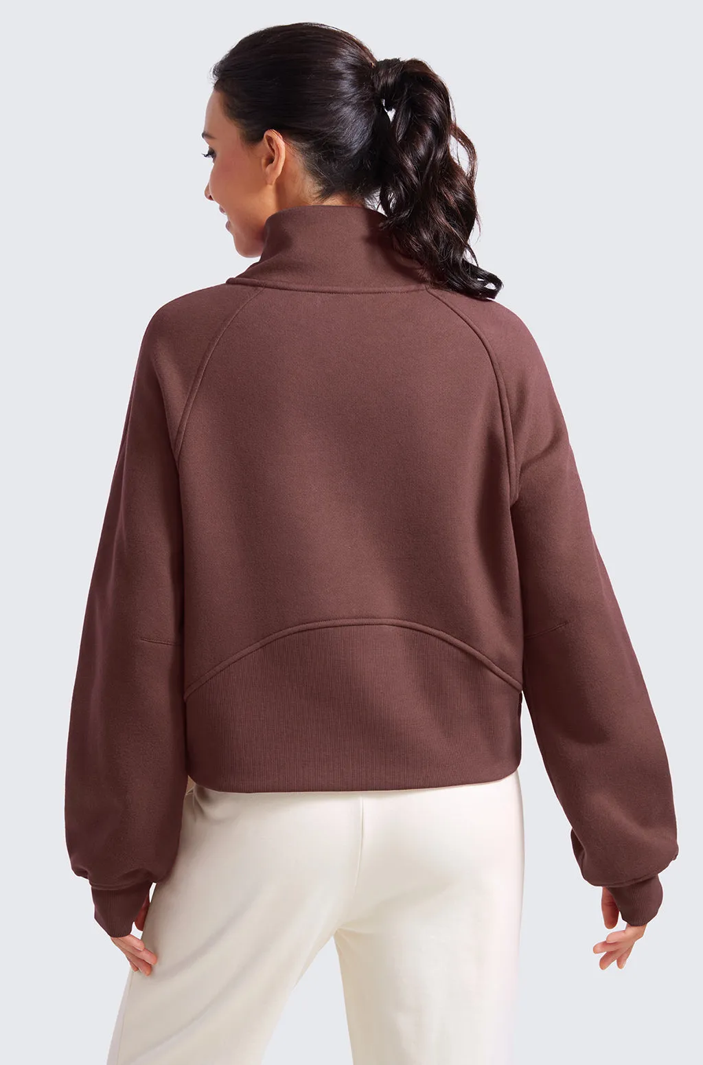 Fleece Lined Funnel Neck Sweatshirt