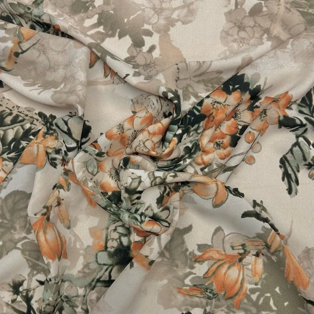 Flower Meadow Crepe Fabric