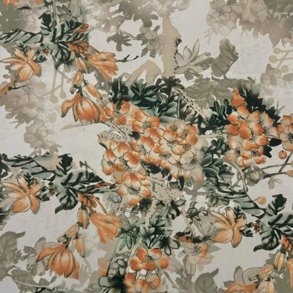 Flower Meadow Crepe Fabric