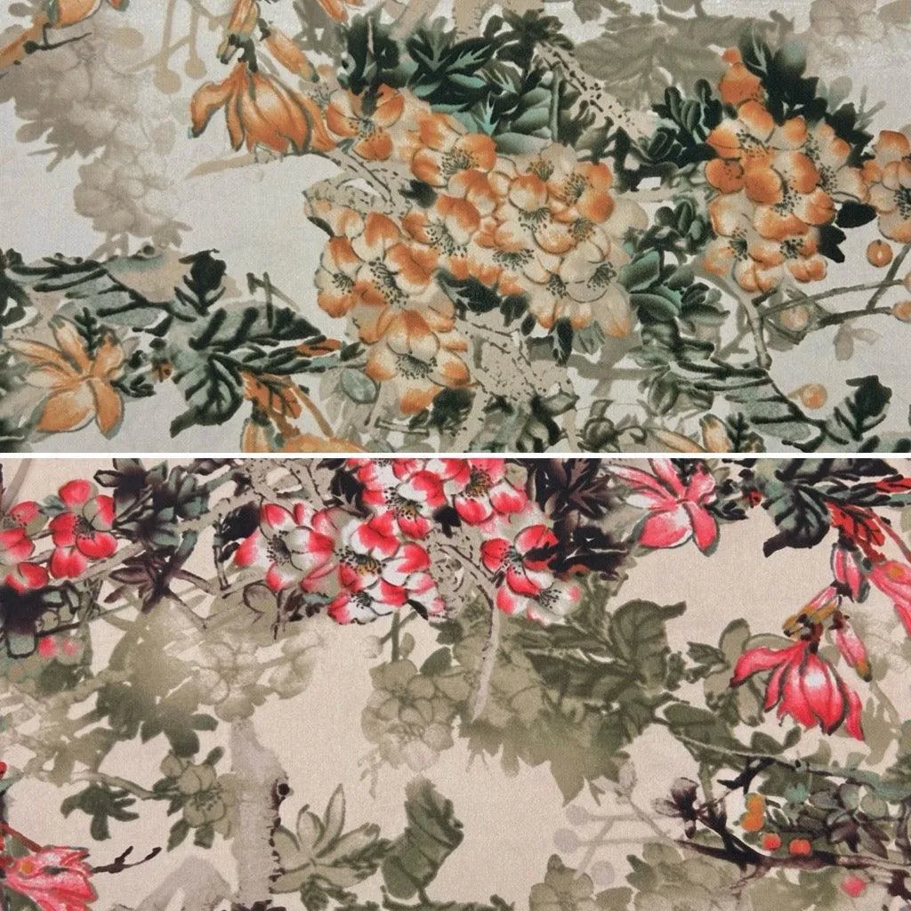 Flower Meadow Crepe Fabric