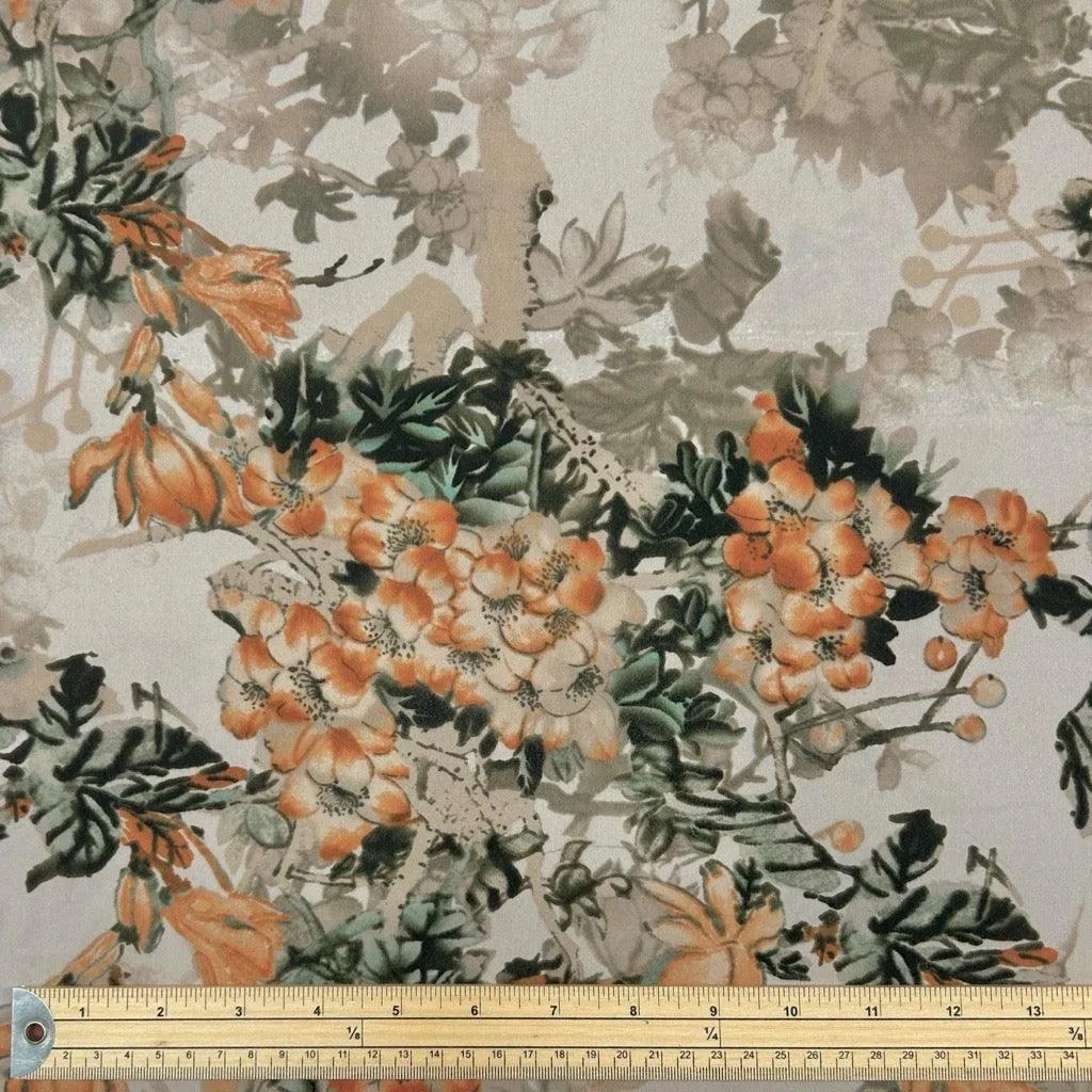Flower Meadow Crepe Fabric