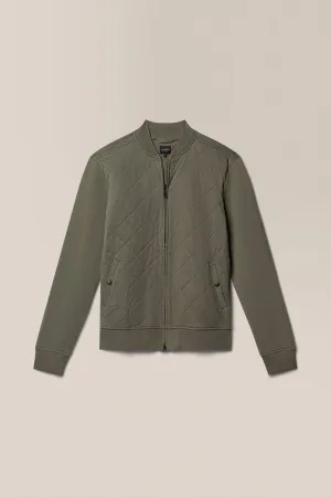 Good Man Brand Quilted Bomber Jacket- Army