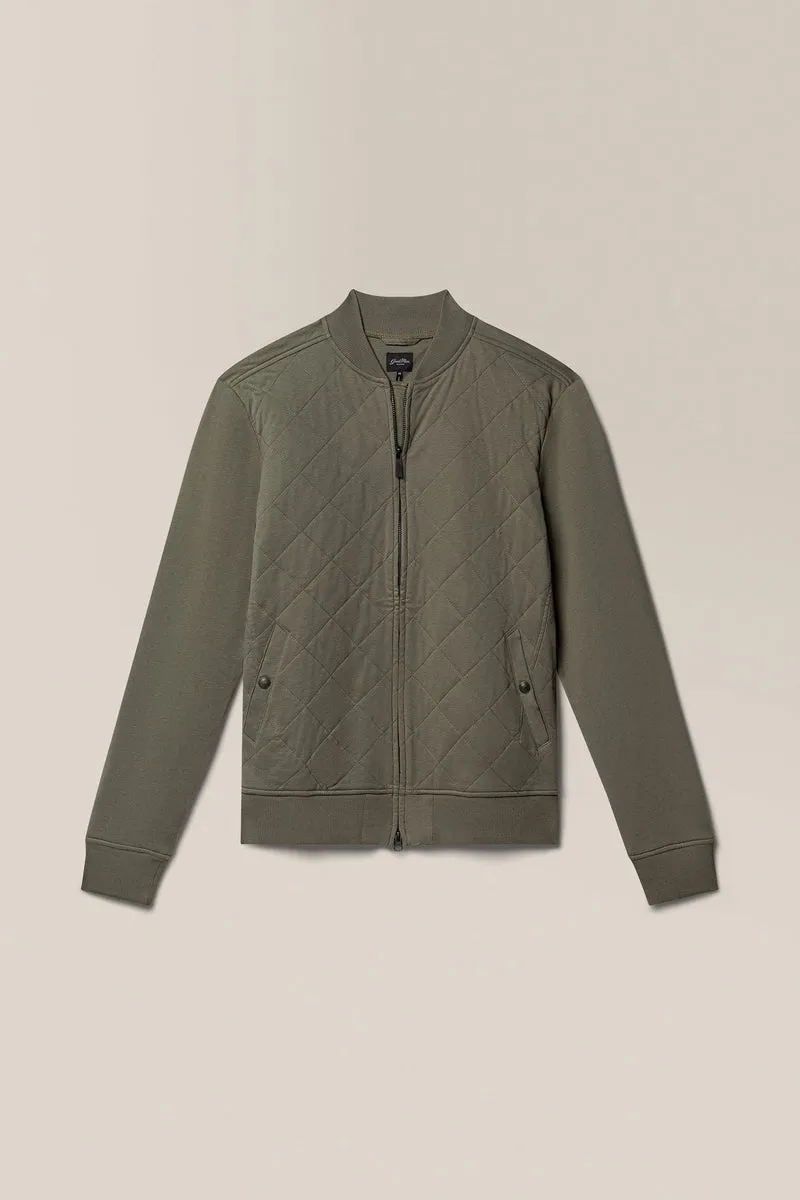 Good Man Brand Quilted Bomber Jacket- Army