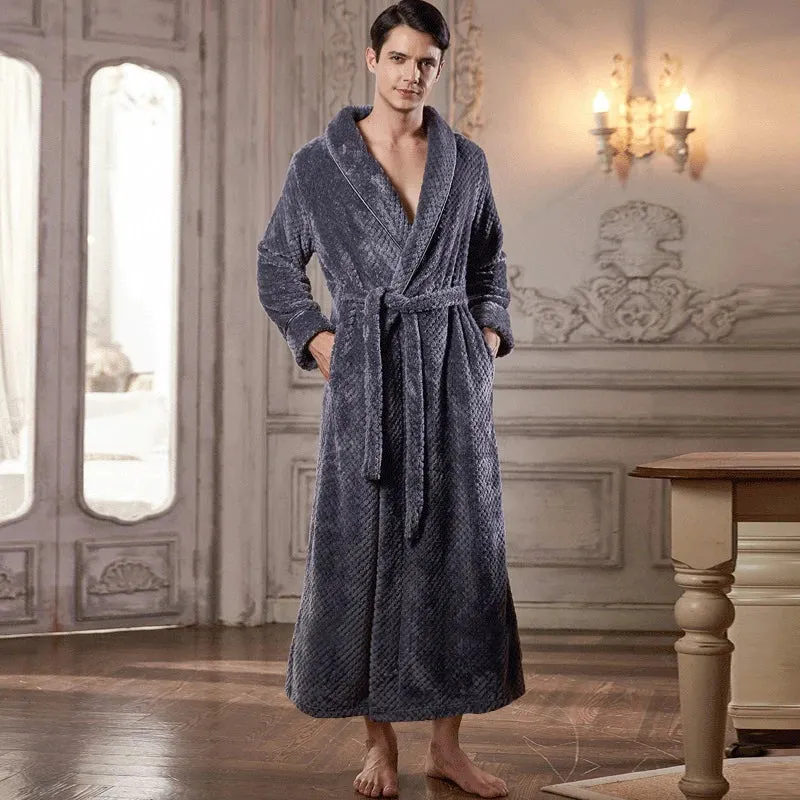 Long Thermal Flannel Robe