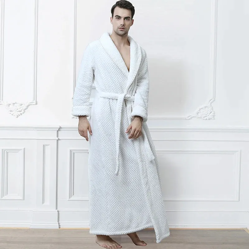 Long Thermal Flannel Robe