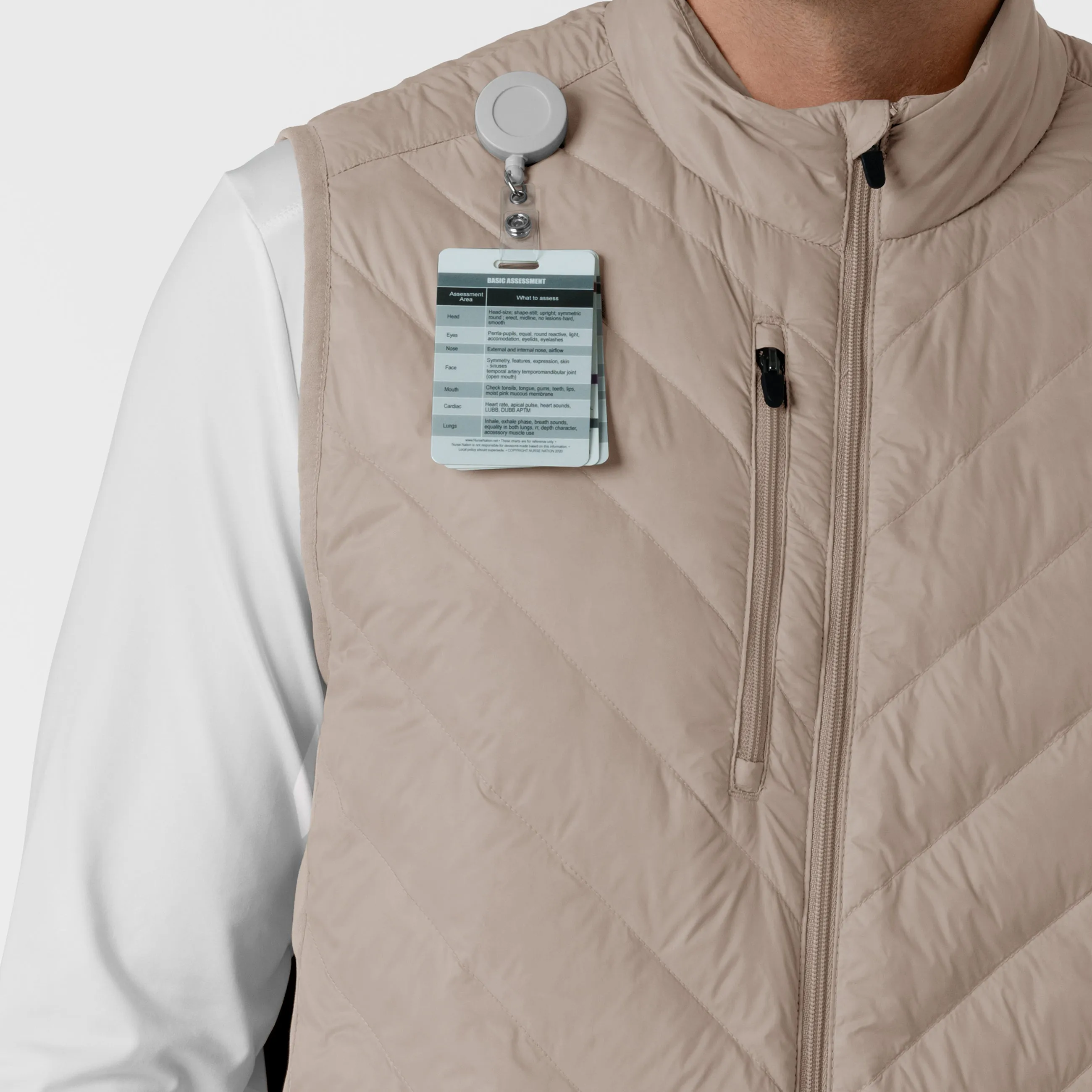 Men's Quilted Scrub Vest - Haze