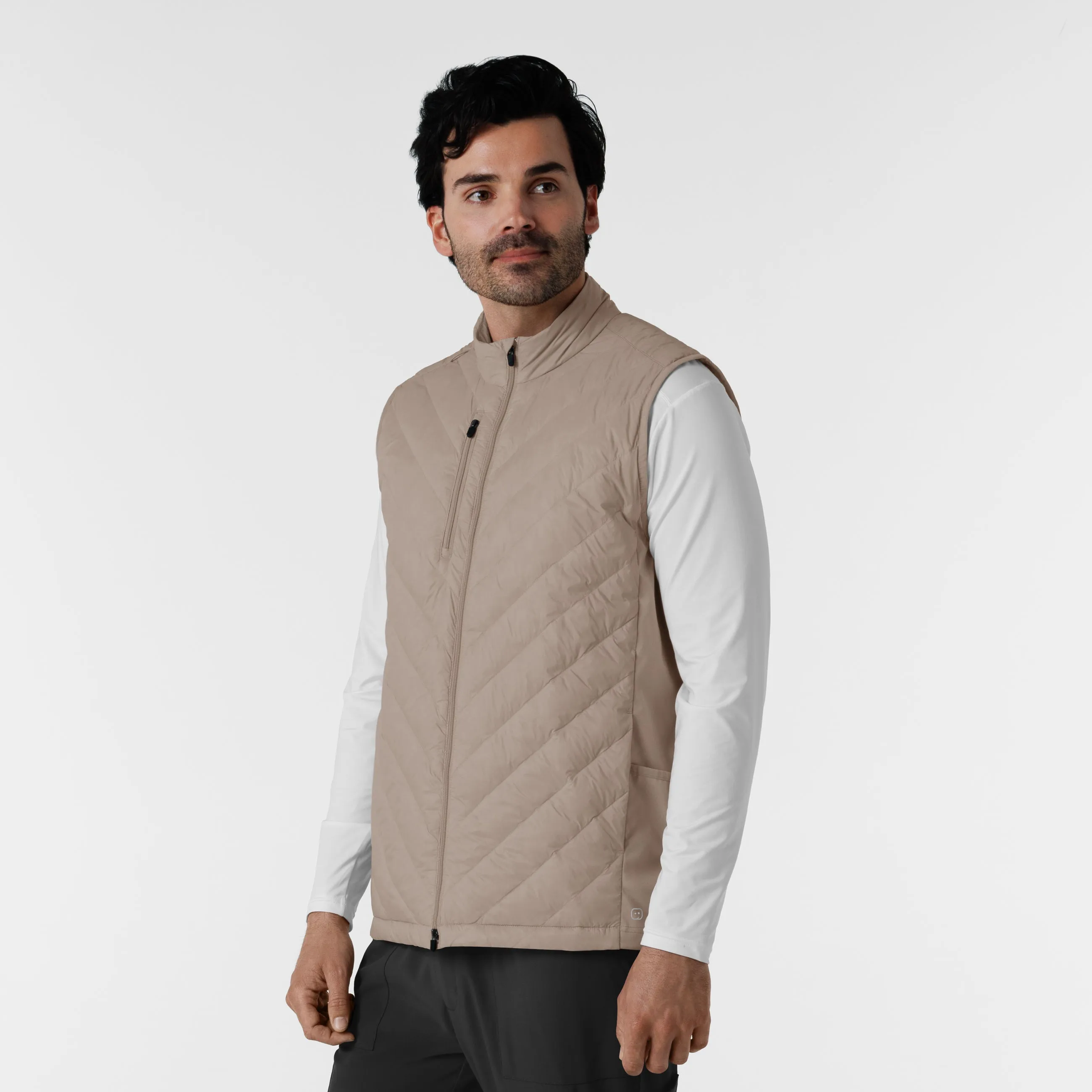 Men's Quilted Scrub Vest - Haze