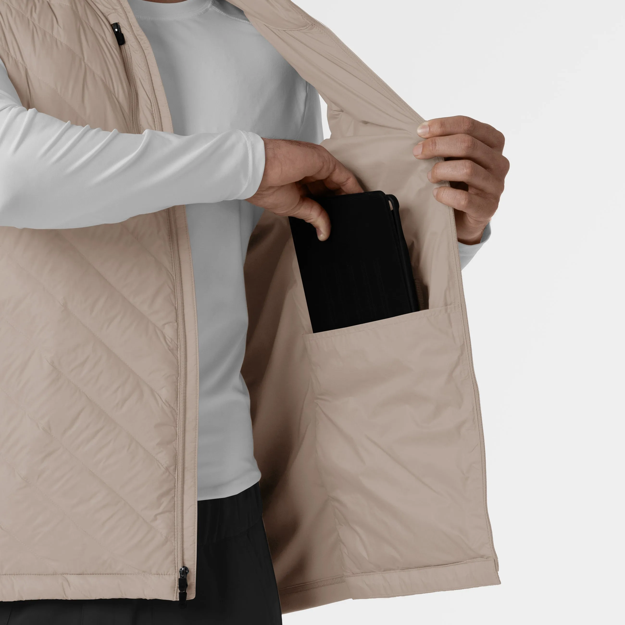 Men's Quilted Scrub Vest - Haze