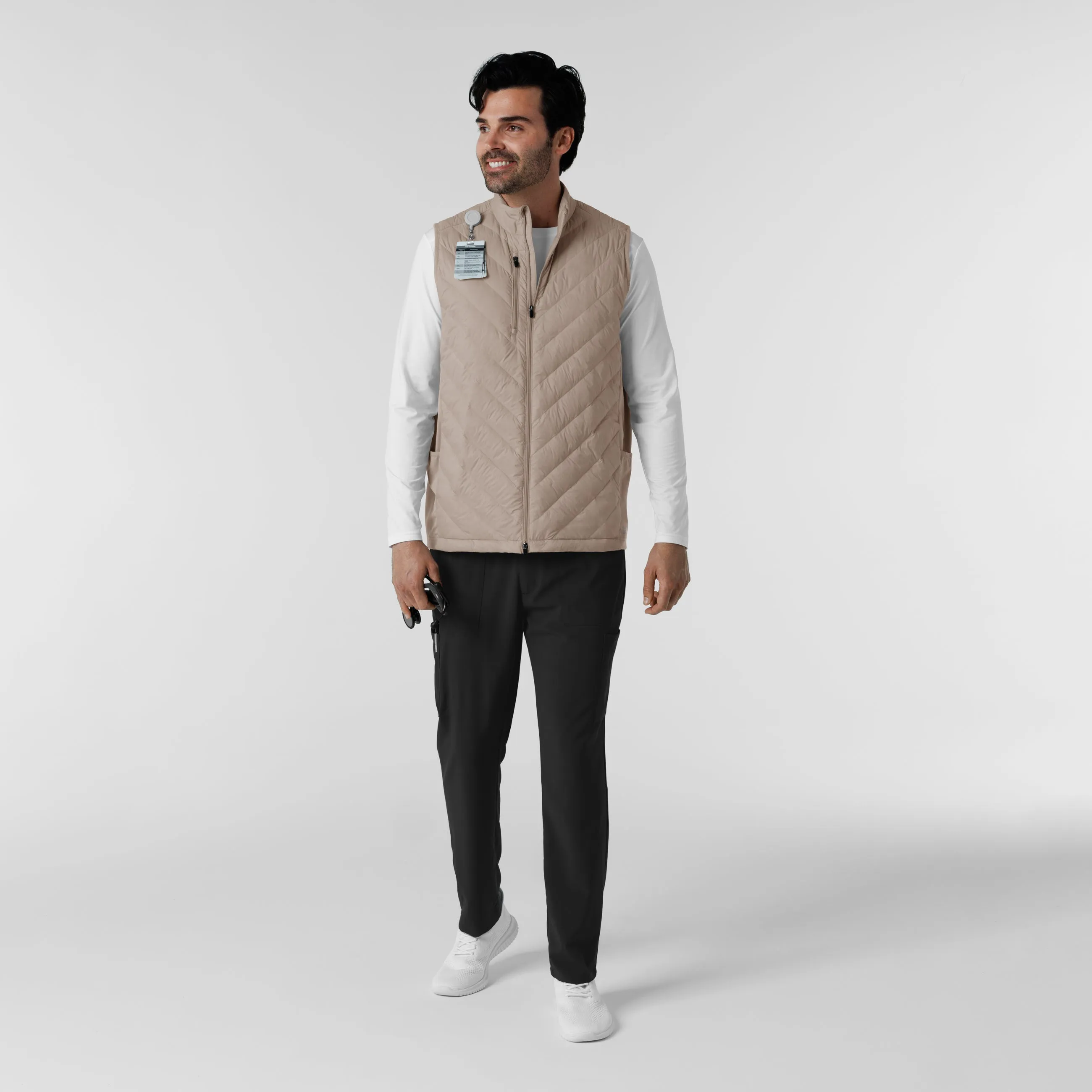 Men's Quilted Scrub Vest - Haze