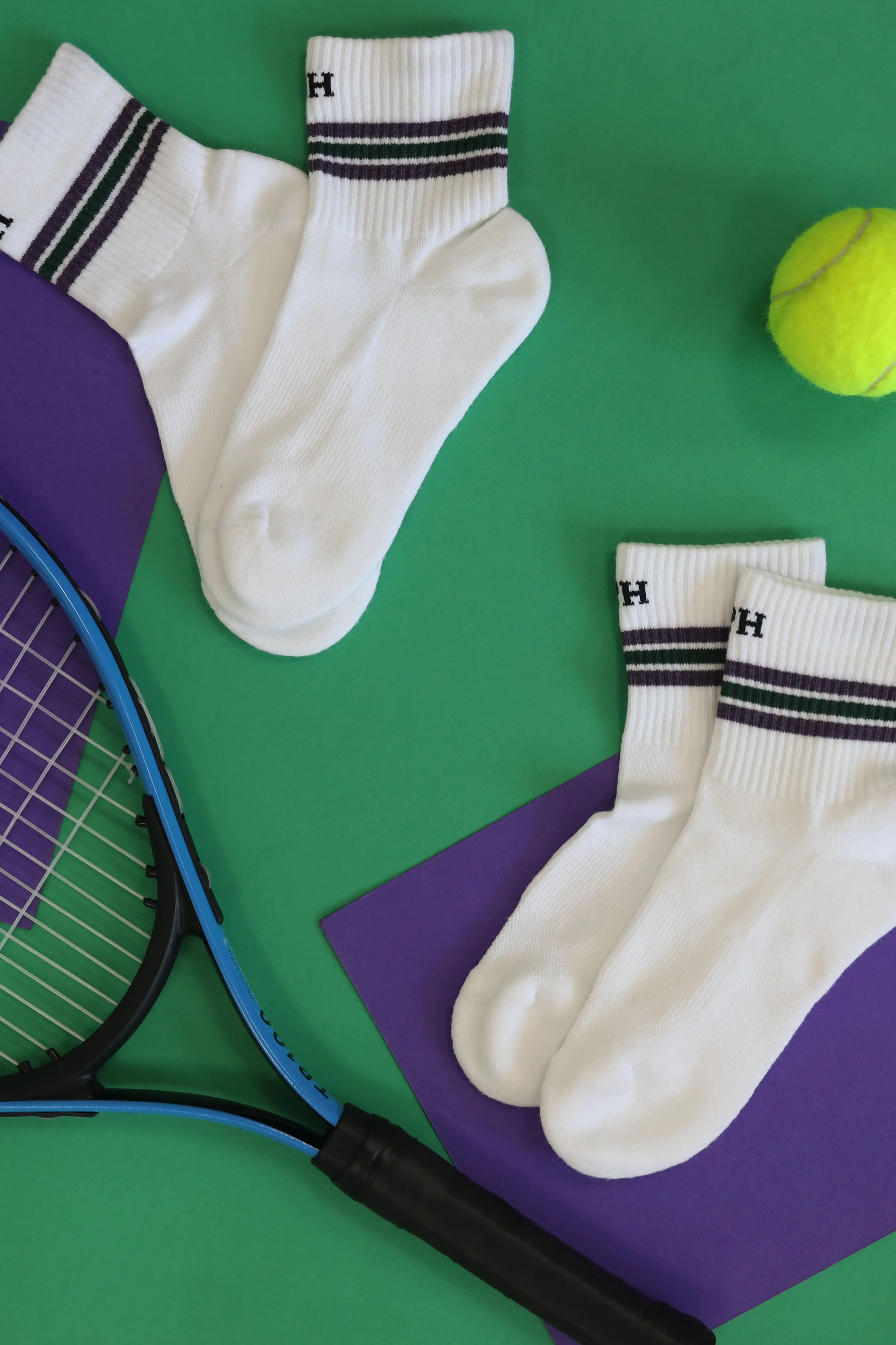 Quarter Crew Organic Women's Sport Socks - Wimbledon