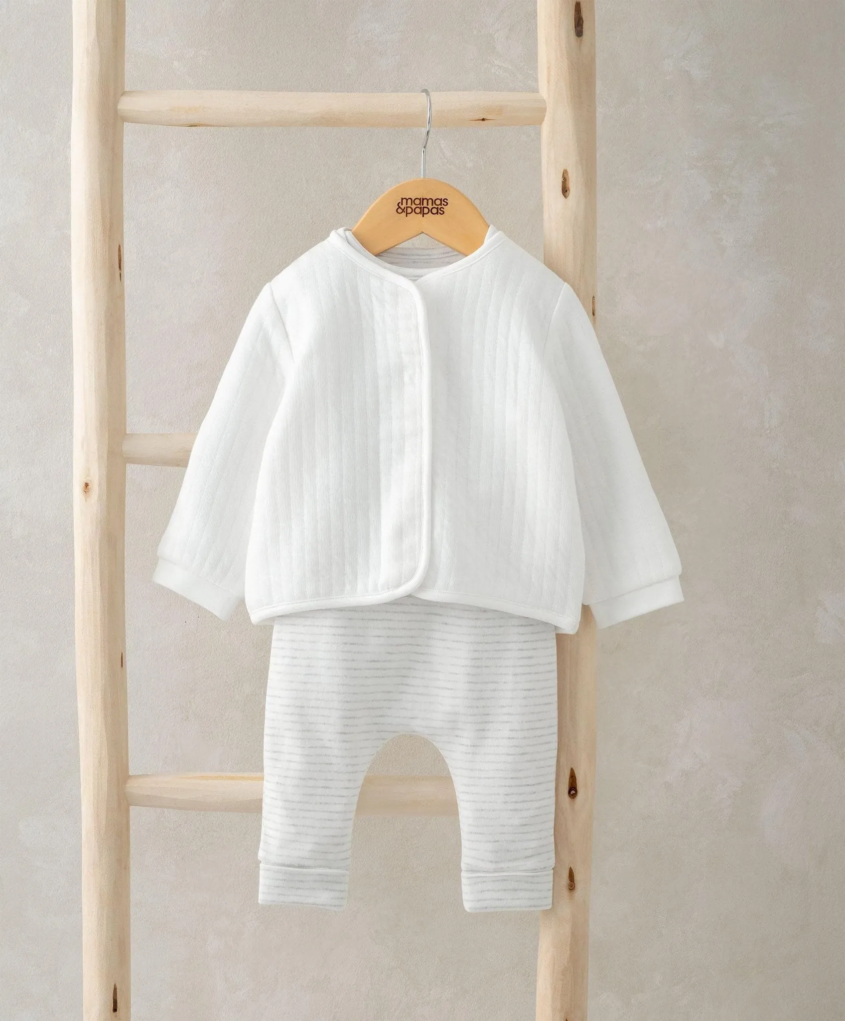 Quilted Jacket, Bodysuit & Leggings White