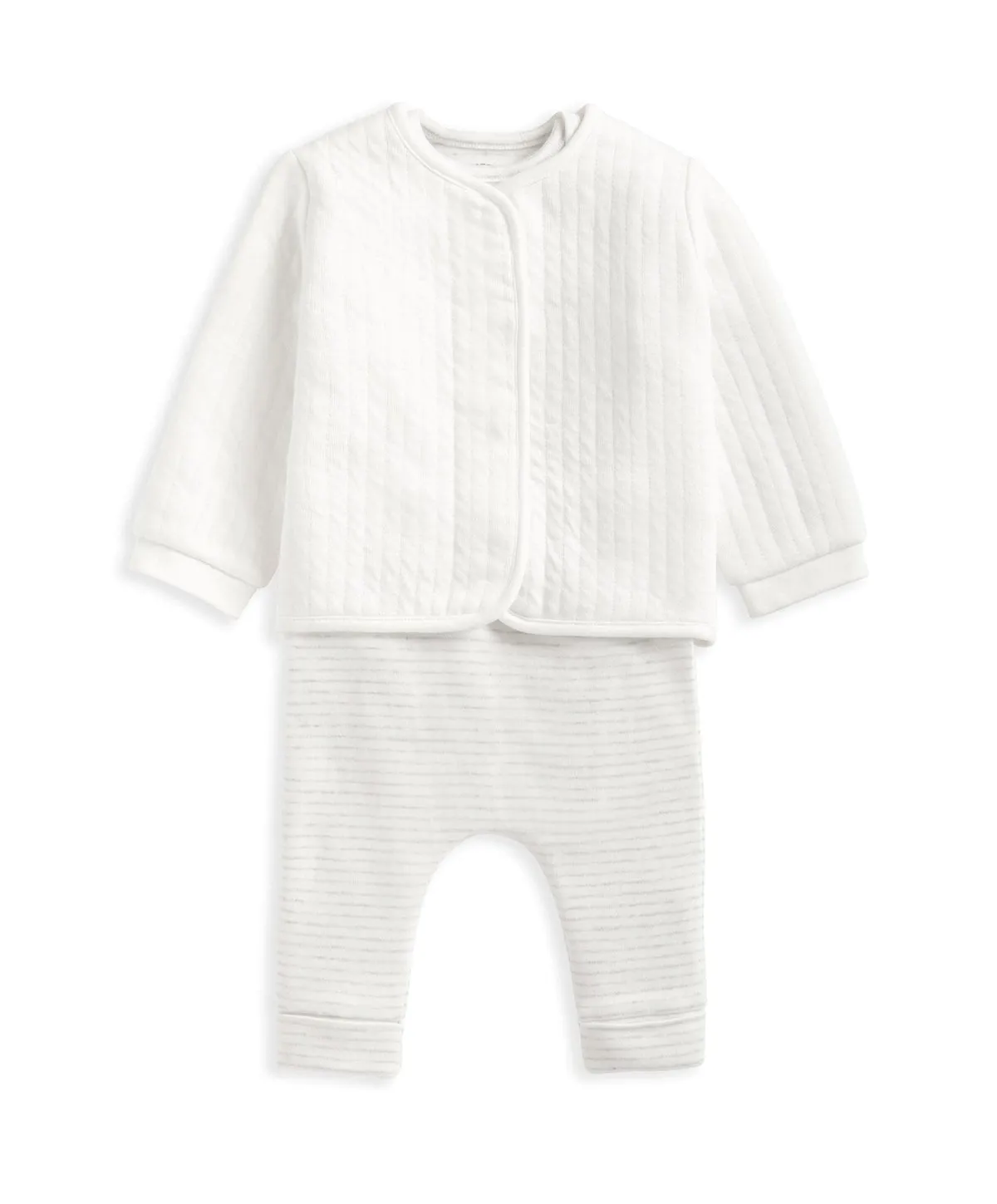 Quilted Jacket, Bodysuit & Leggings White