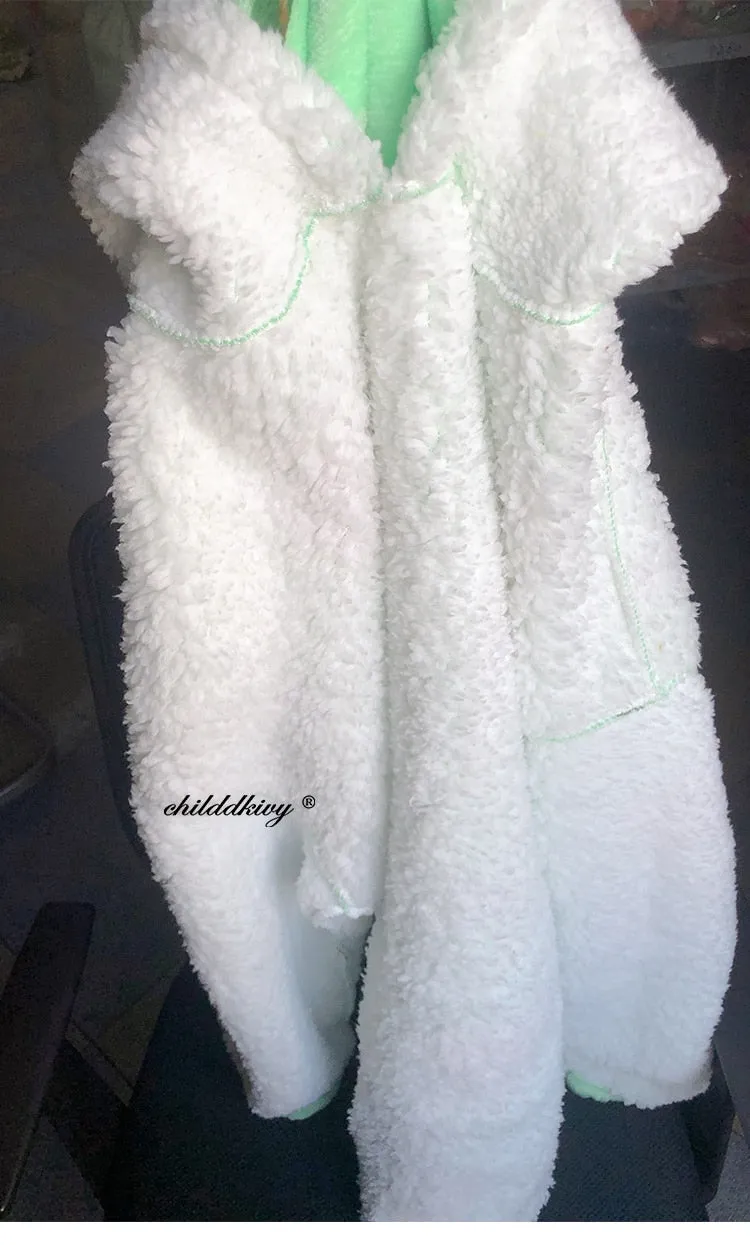 Winter Sherpa Blanket Plush Fleece Family Matching Hooded Girl Sweatshirt Oversized Hoodie