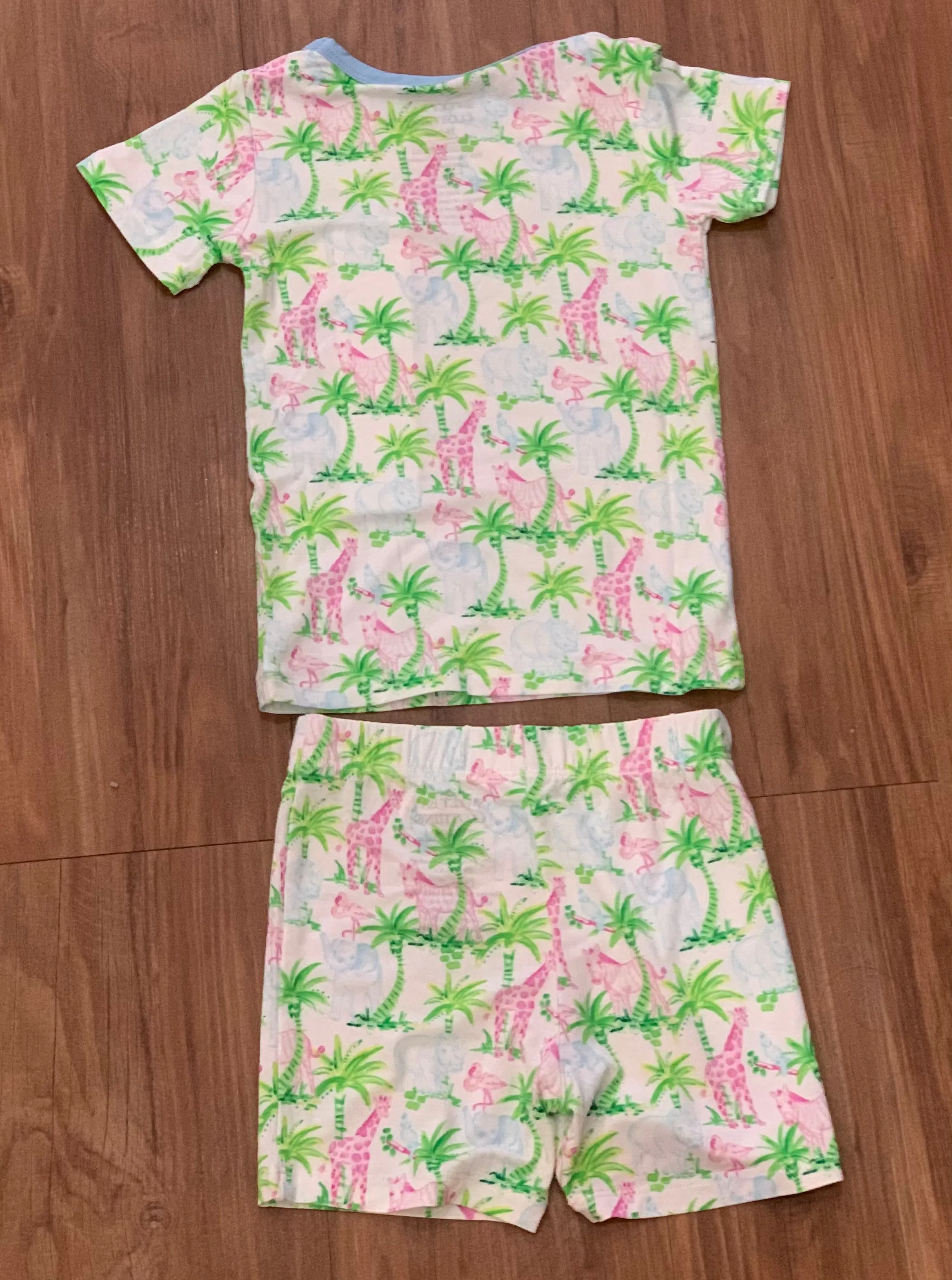 Zoo Two Piece Pajama Short Set - Multi